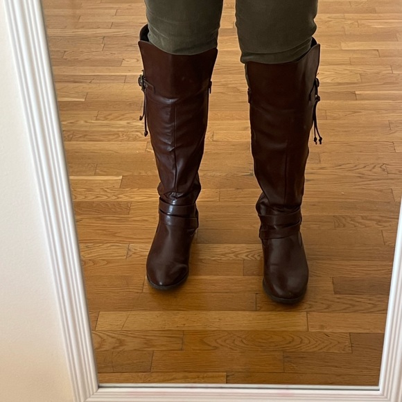 High boots, brown, size 9.5, women, used but like new - Picture 2 of 6